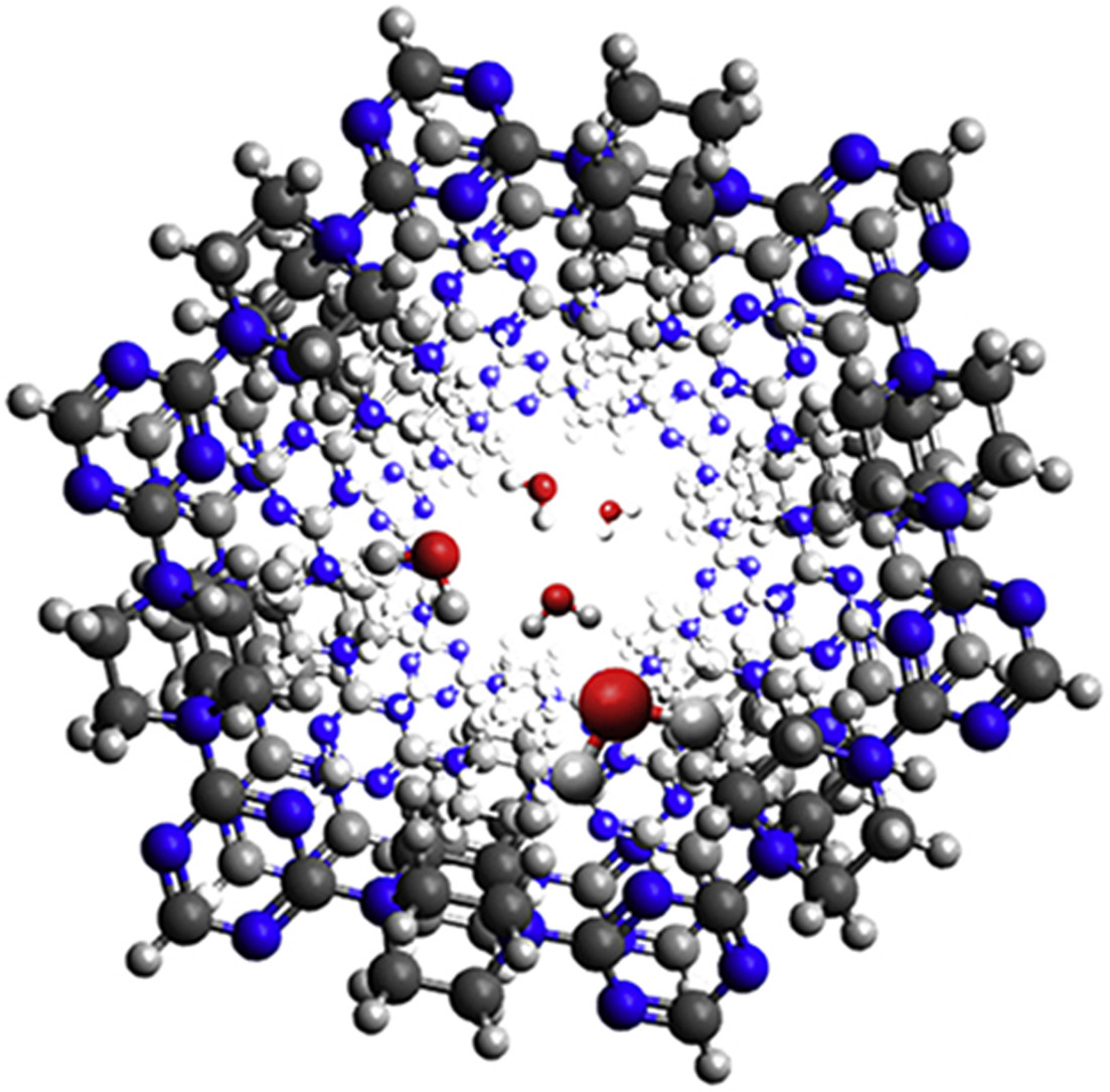 Reversible water capture by a charged metal-free porous polymer